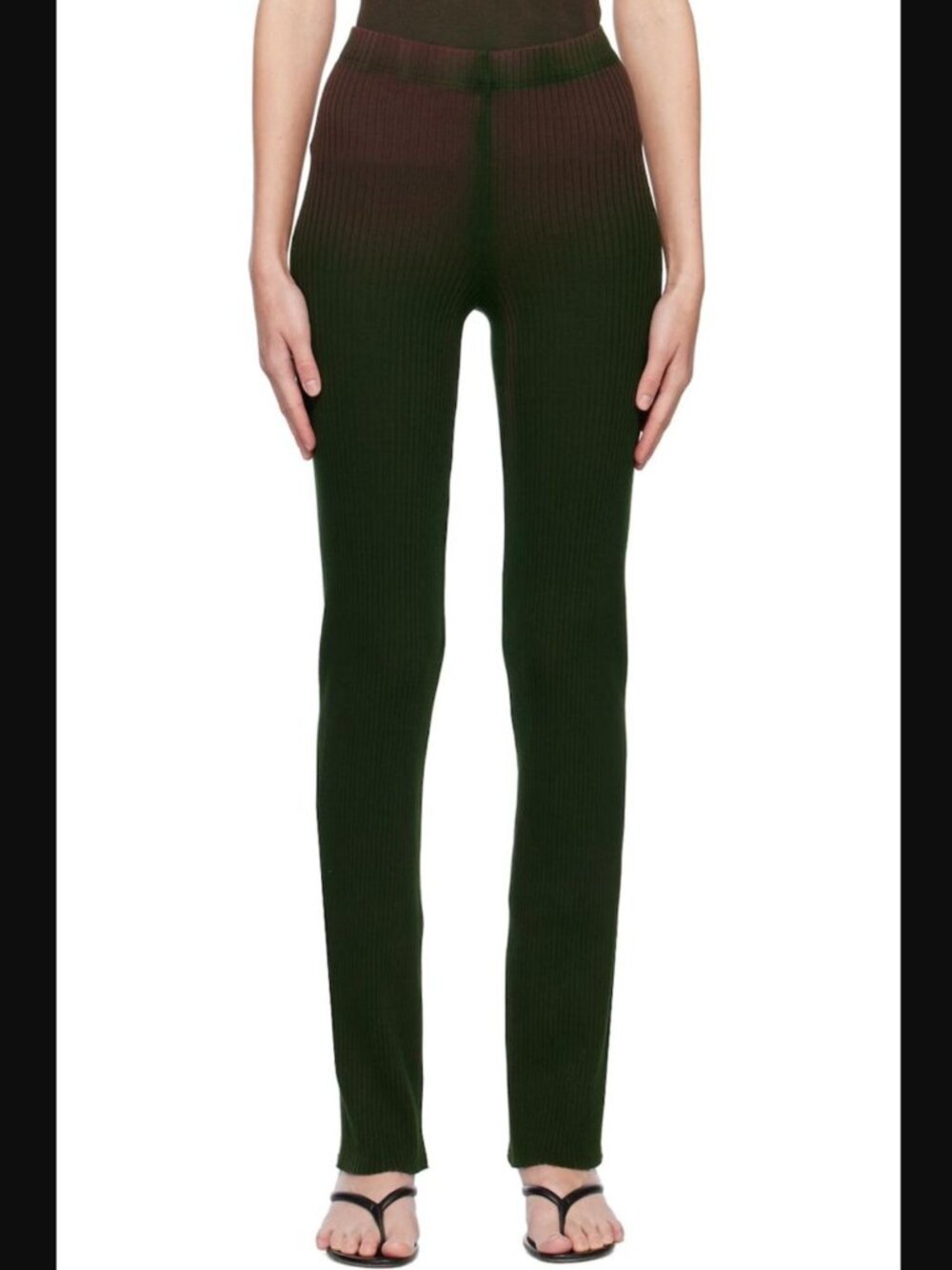 SSENSE Exclusive Burgundy & Green Ibiza Lounge Pants